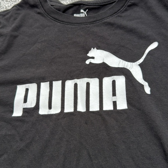 Puma Black Short Sleeve Tee with Iconic Logo - Picture 3 of 4